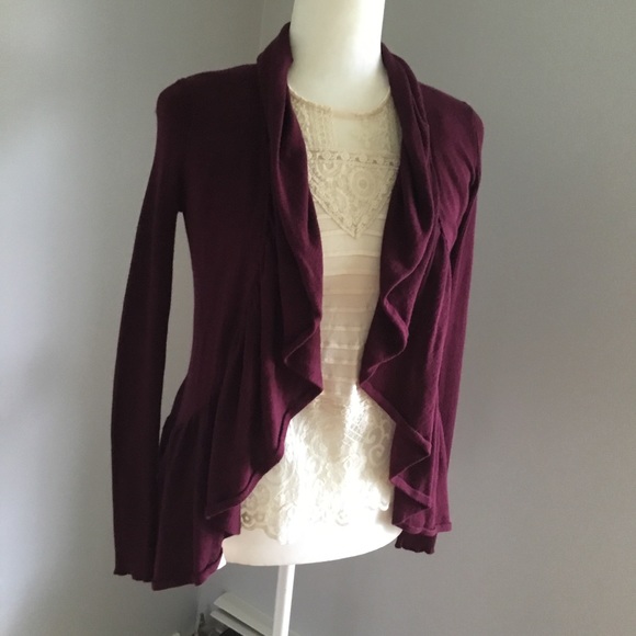 ASO ALICE CULLEN ANTHRO GUINEVERE HIKING RUFFLE SWEATER - Picture 6 of 10